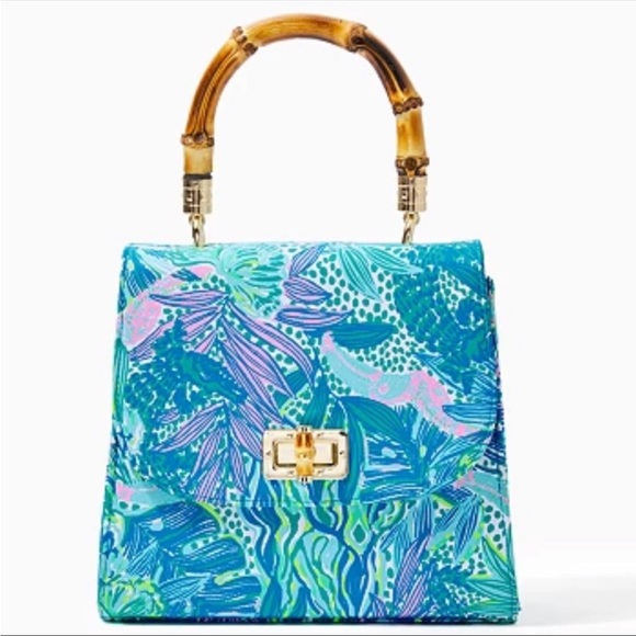 Lilly Pulitzer Handbags - Lilly Pulitzer Botanical Green Holiday In The Sun GWP Top Handle Bag